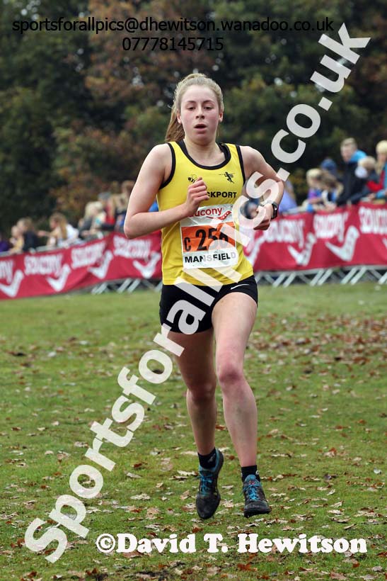 Junior women, National Cross Country Relays, Berry Park, Mansfield. Photo: David T. Hewitson/Sports for All Pics